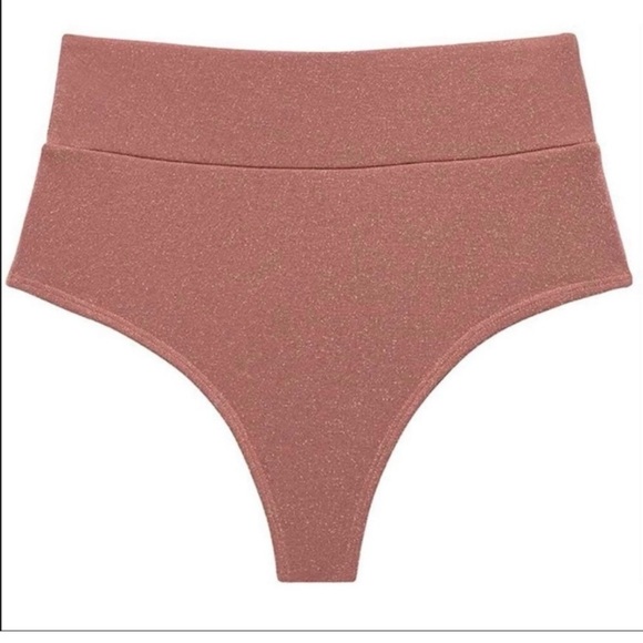 ‼️WOW‼️Montce Mauve Sparkle High Rise Bikini Bottom - S new with tags‼️ - Picture 9 of 16